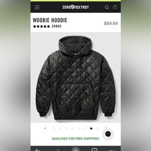 Zero Foxtrot Black Woobie Hoodie